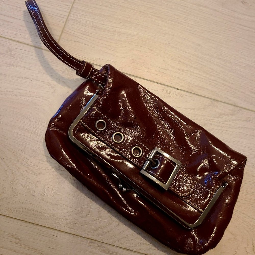 RAFE NEW YORK Crlnkled Patent Leather Clutch